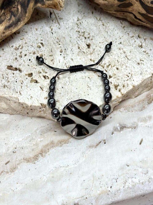 Bracelet joie en hématite - Kiabi