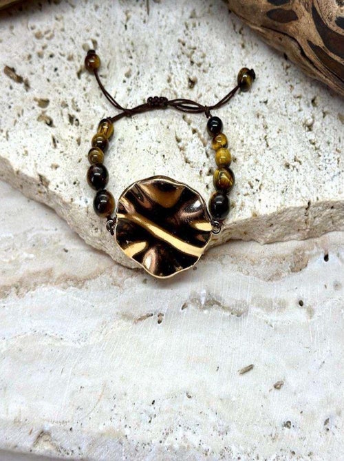 Bracelet joie en œil de tigre - Kiabi