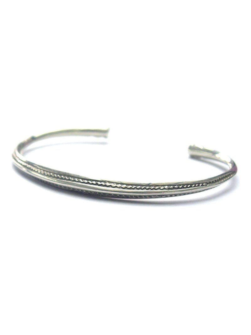 Bracelet jonc conique touareg en argent Argenté - Kiabi