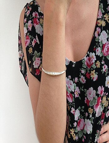 Bracelet jonc touareg en argent fait main