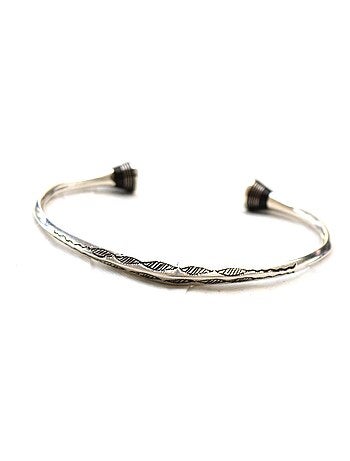 Bracelet jonc touareg en argent fait main