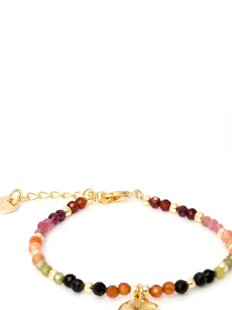 Bracelet  Kebak en cristal multicolore plaqué or jaune 18 carats Multicolore - Kiabi