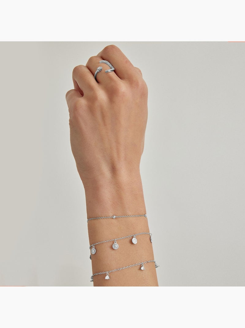Bracelet Kisain de Luxenter finition plaquée rhodium Argenté - Kiabi