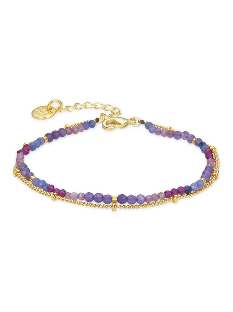 Bracelet Luxenter Aiel en or jaune 18 carats. Violet - Kiabi
