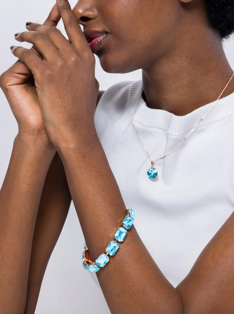 Bracelet Luxenter Ankek et plaqué or 18k Bleu - Kiabi