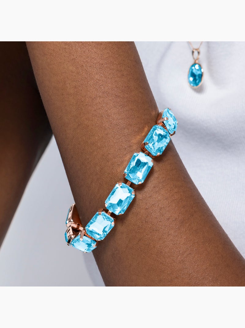 Bracelet Luxenter Ankek et plaqué or 18k Bleu - Kiabi