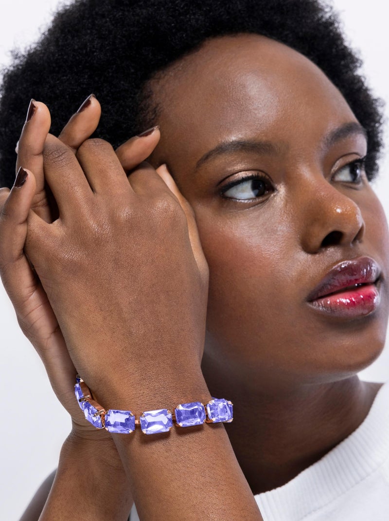 Bracelet Luxenter Ankek et plaqué or 18k Violet - Kiabi