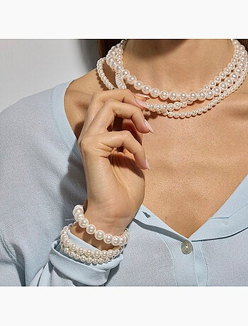 Bracelet Luxenter Anrae perle blanche
