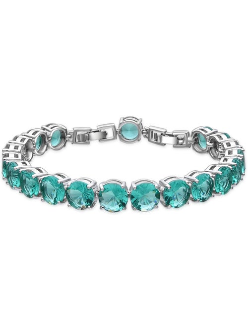 Bracelet Luxenter argenté et quartz hydrothermal vert de Paraiba - Thargi - Kiabi Bracelet Luxenter argenté et quartz hydrothermal vert de Paraiba - Thargi - Kiabi