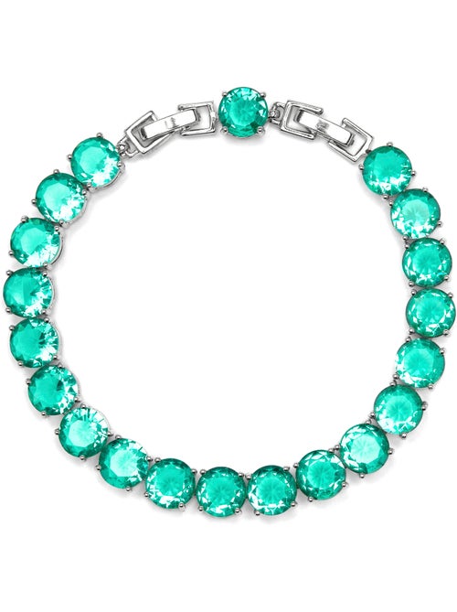 Bracelet Luxenter argenté et quartz hydrothermal vert de Paraiba - Thargi - Kiabi Bracelet Luxenter argenté et quartz hydrothermal vert de Paraiba - Thargi - Kiabi