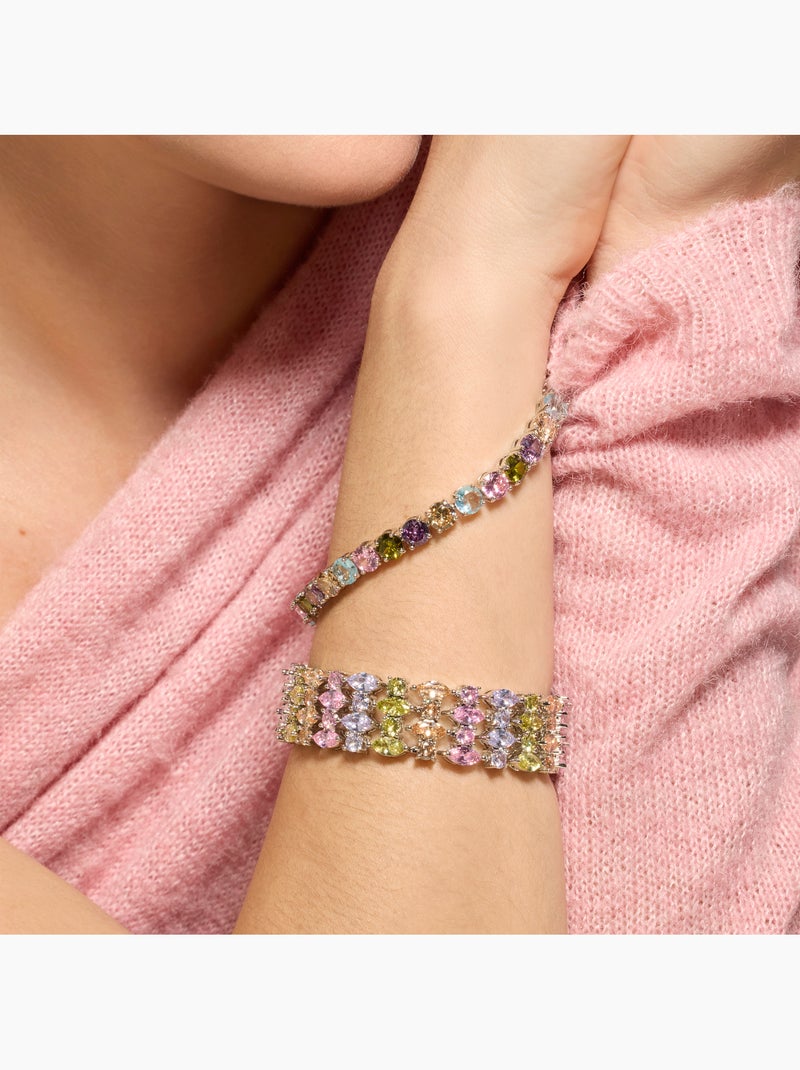 Bracelet Luxenter argenté et zircon multicolore - Hizuli Argent - Kiabi