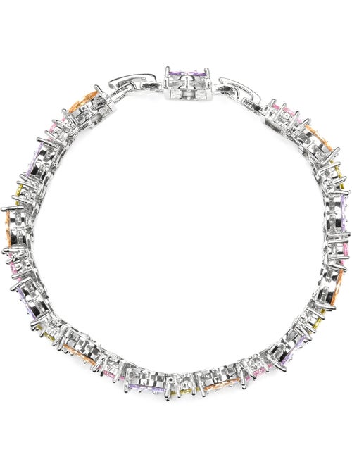 Bracelet Luxenter argenté et zircon multicolore - Hizuli - Kiabi