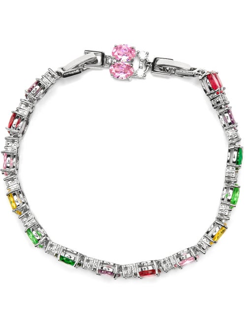 Bracelet Luxenter argenté et zircon multicolore - Mari - Kiabi Bracelet Luxenter argenté et zircon multicolore - Mari - Kiabi