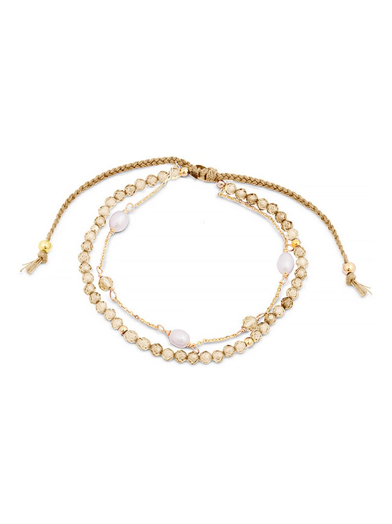 Bracelet Luxenter Athat en or jaune 18 carats Orange - Kiabi