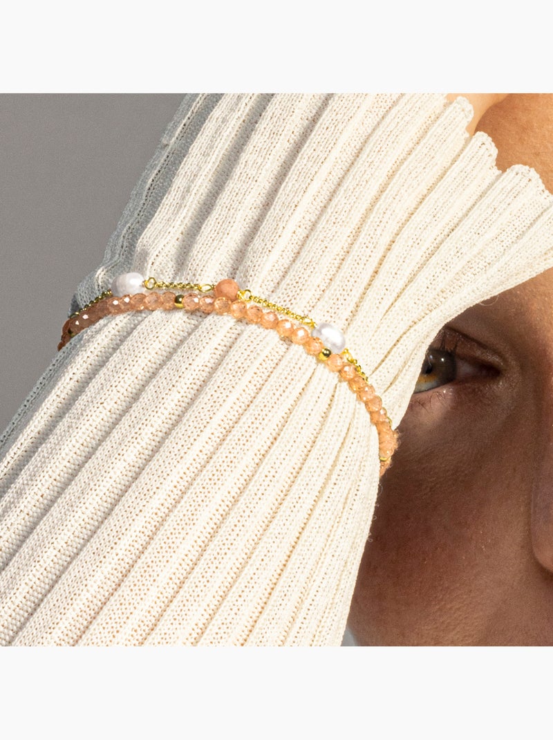 Bracelet Luxenter Athat et plaqué or 18k Orange - Kiabi