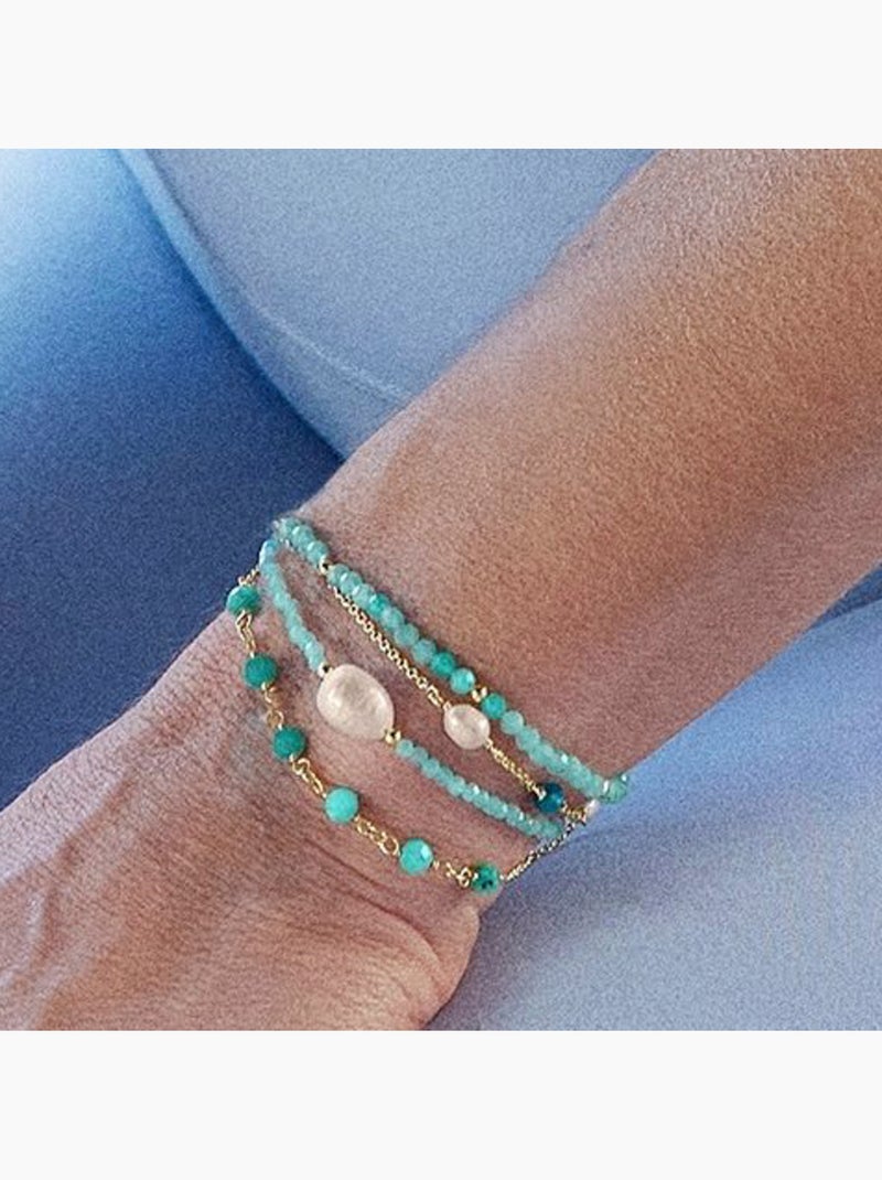 Bracelet Luxenter Athat et plaqué or 18k Vert - Kiabi