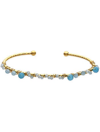 Bracelet Luxenter avec cristal bleu et finition or 18 carats - Yakde