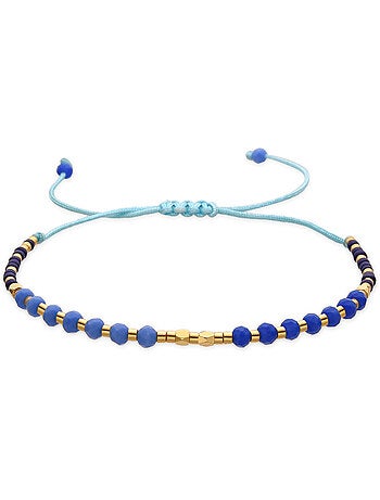 Bracelet Luxenter avec cristal bleu finition or 18k - Anlako