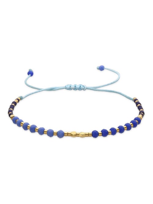 Bracelet Luxenter avec cristal bleu finition or 18k - Anlako - Kiabi