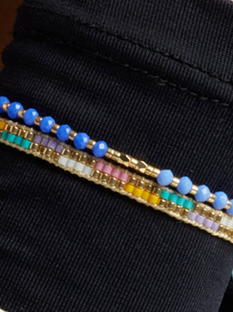 Bracelet Luxenter avec cristal bleu finition or 18k - Anlako Bleu - Kiabi