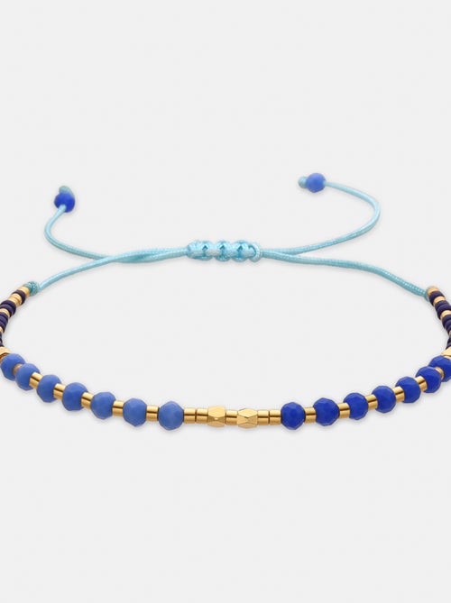 Bracelet Luxenter avec cristal bleu finition or 18k - Anlako - Kiabi