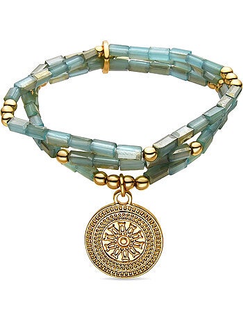 Bracelet Luxenter avec cristal bleu finition or 18k - Thyu