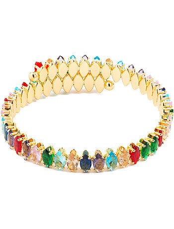 Bracelet Luxenter avec cristal multicolore finition or 18k - Nex