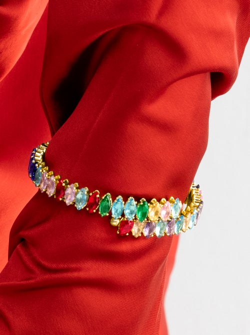 Bracelet Luxenter avec cristal multicolore finition or 18k - Nex - Kiabi