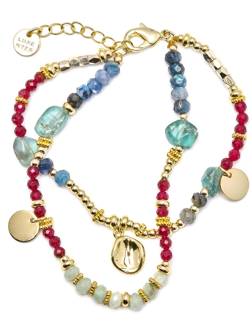 Bracelet Luxenter avec cristal multicolore finition or 18k - Ney Multicolore - Kiabi
