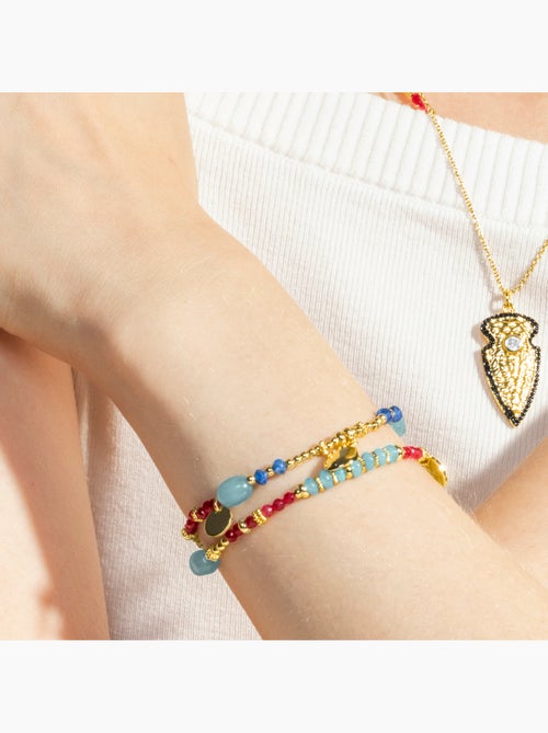 Bracelet Luxenter avec cristal multicolore finition or 18k - Ney - Kiabi