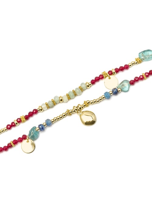 Bracelet Luxenter avec cristal multicolore finition or 18k - Ney - Kiabi