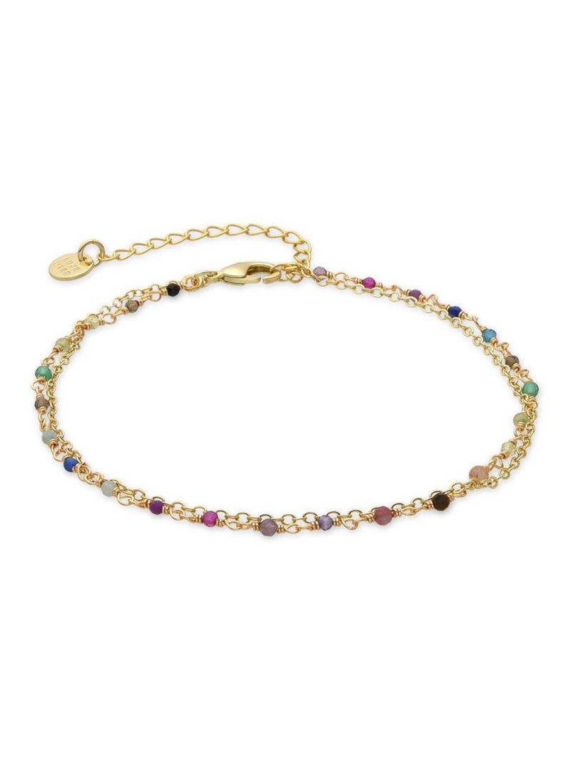 Bracelet Luxenter avec cristal multicolore finition or 18K - Ulah Multicolore - Kiabi