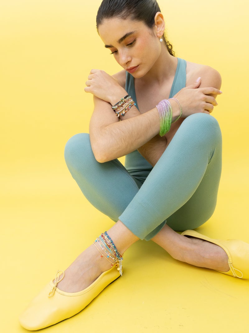 Bracelet Luxenter avec cristal multicolore finition or 18K - Ulah Multicolore - Kiabi