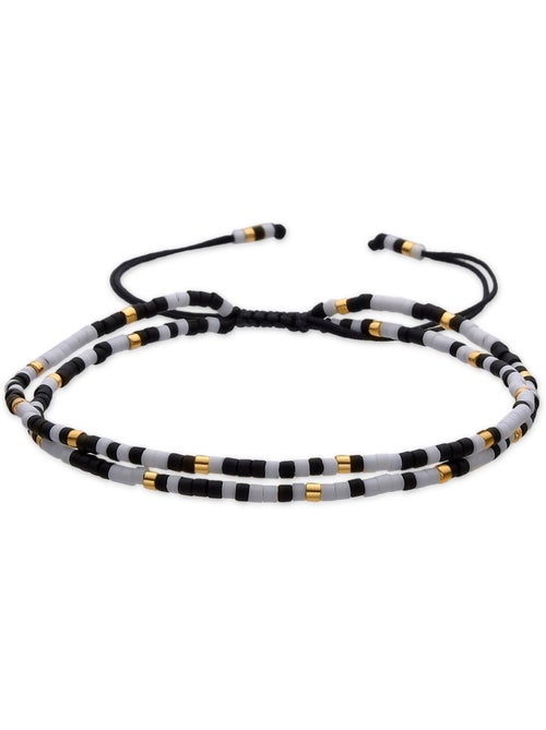 Bracelet Luxenter avec cristal noir et plaqué or 18k - Furie - Kiabi