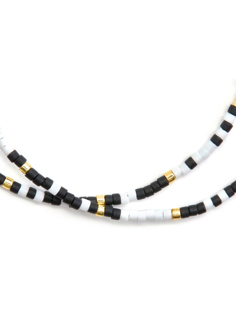 Bracelet Luxenter avec cristal noir et plaqué or 18k - Furie Noir - Kiabi