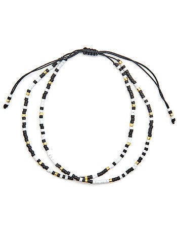 Bracelet Luxenter avec cristal noir et plaqué or 18k - Furie