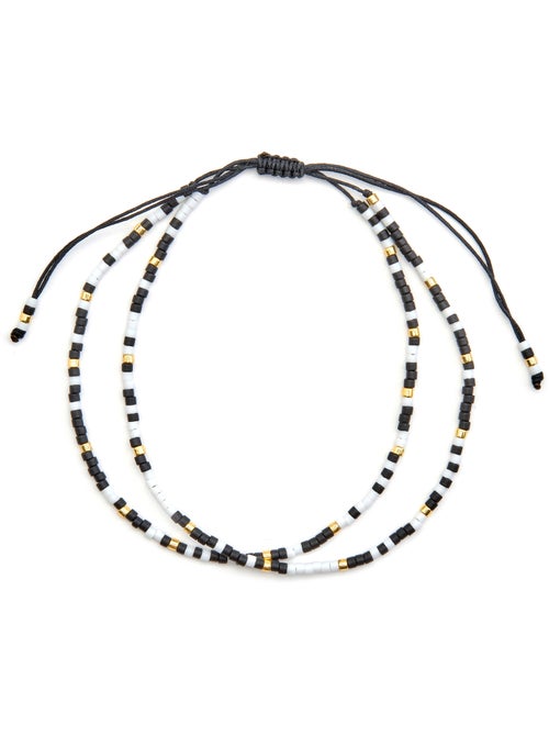 Bracelet Luxenter avec cristal noir et plaqué or 18k - Furie - Kiabi Bracelet Luxenter avec cristal noir et plaqué or 18k - Furie - Kiabi