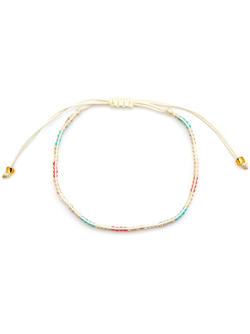 Bracelet Luxenter avec cristal noir finition or 18k - Anlako Blanc - Kiabi