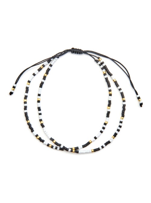 Bracelet Luxenter avec cristal noir plaqué or 18 carats - Furie - Kiabi