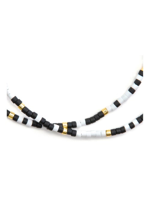 Bracelet Luxenter avec cristal noir plaqué or 18 carats - Furie - Kiabi