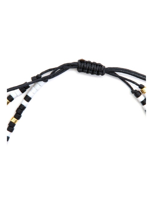 Bracelet Luxenter avec cristal noir plaqué or 18 carats - Furie - Kiabi