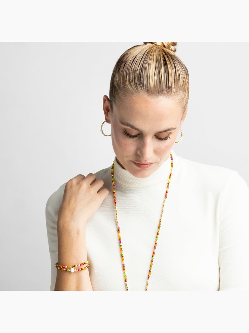 Bracelet Luxenter avec cristal rose, finition or 18 carats - Miota Rose - Kiabi