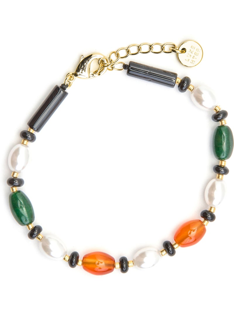 Bracelet Luxenter avec Onyx finition or 18k - Coepil Noir Noir - Kiabi