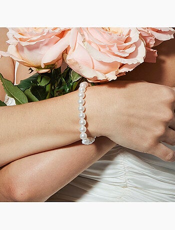 Bracelet Luxenter avec perle blanche et plaqué or 18k - Anrae