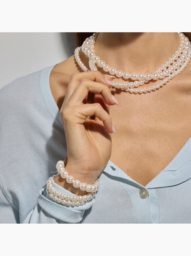 Bracelet Luxenter avec perle blanche et plaqué or 18k - Anrae Argent - Kiabi