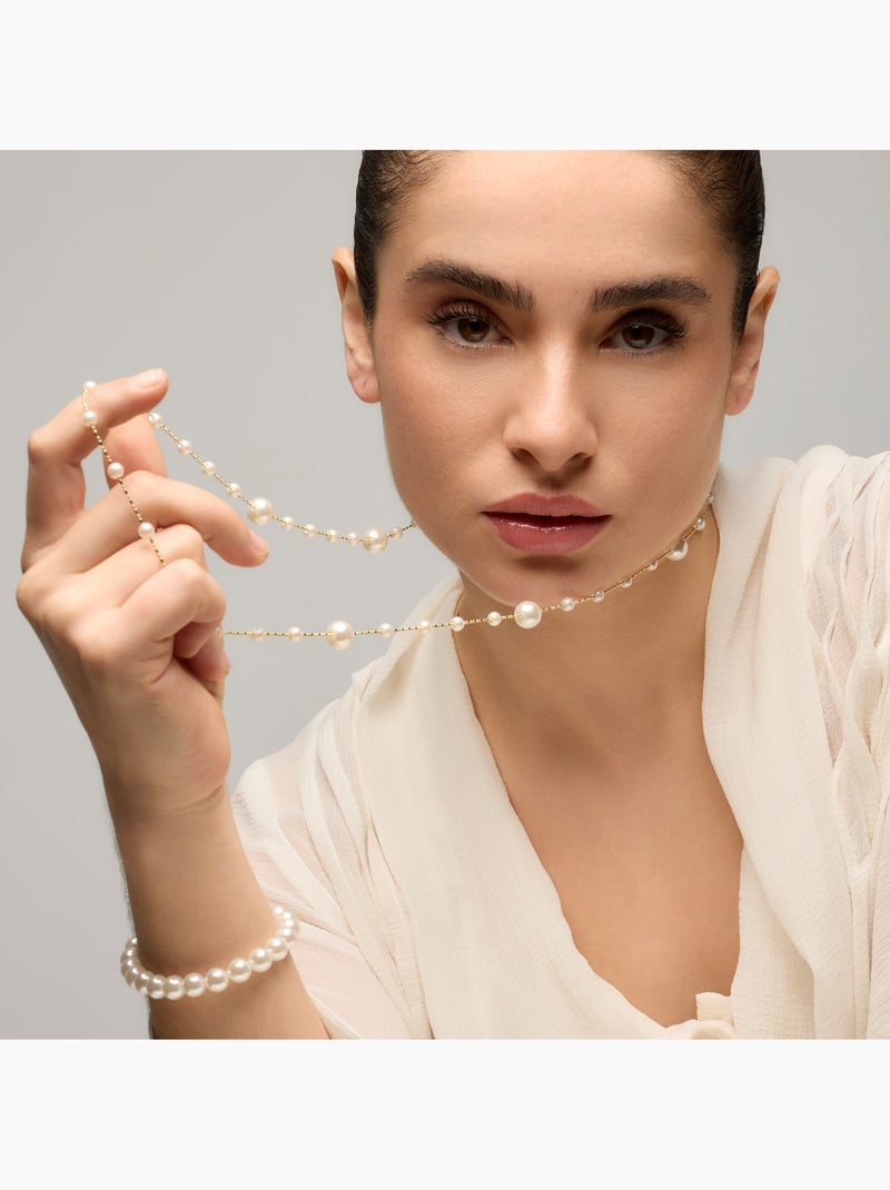 Bracelet Luxenter avec perle blanche et plaqué or 18k - Anrae Blanc - Kiabi