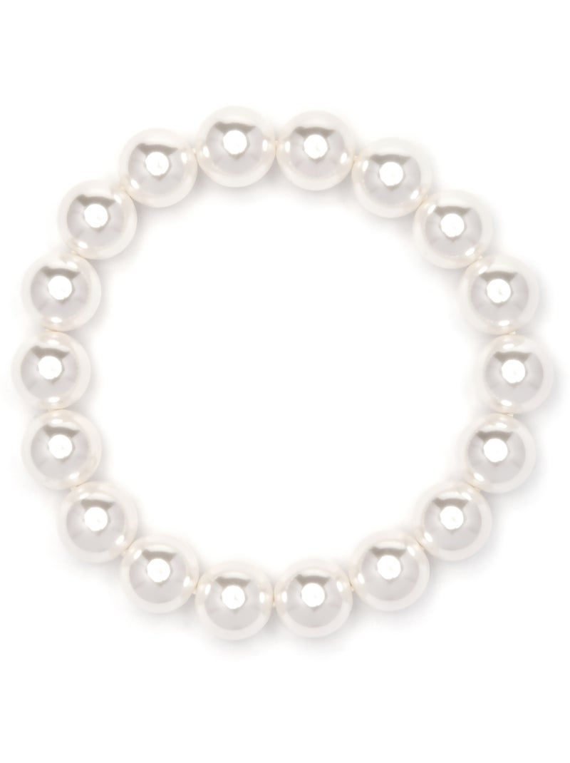 Bracelet Luxenter avec perle blanche et plaqué or 18k - Anrae Blanc - Kiabi