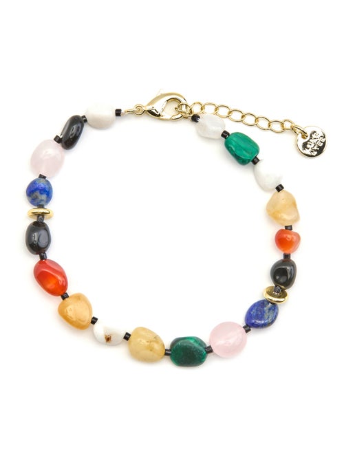 Bracelet Luxenter avec pierre naturelle multicolore finition or 18k - Ilisen - Kiabi