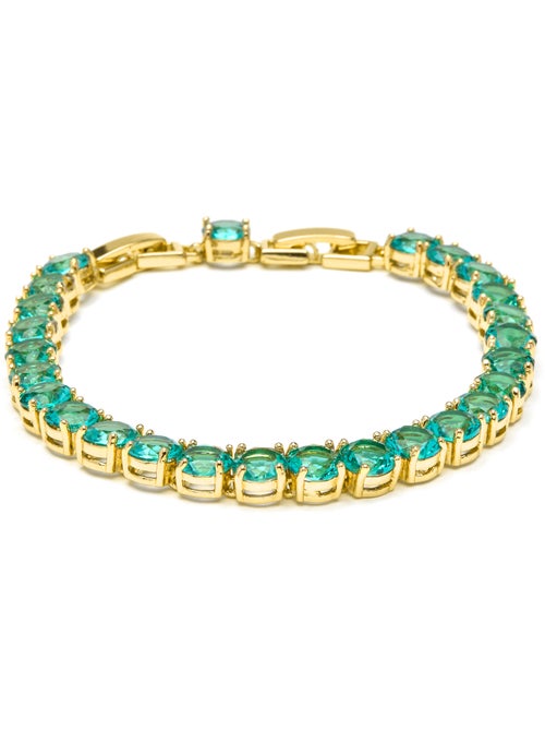 Bracelet Luxenter avec quartz hydrothermal vert Paraiba, finition or jaune 18 carats - Dragki - Kiabi Bracelet Luxenter avec quartz hydrothermal vert Paraiba, finition or jaune 18 carats - Dragki - Kiabi