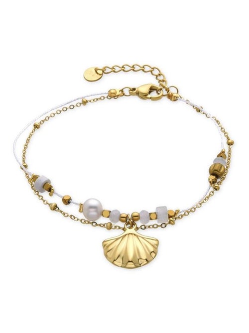 Bracelet Luxenter avec zircon brillant plaqué or 18 carats - Virat - Kiabi